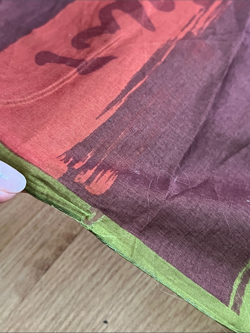 Yves Saint Laurent 60” x 45” Large Cotton Parreo  Scarf Wrap Shawl - Picture 4 of 5